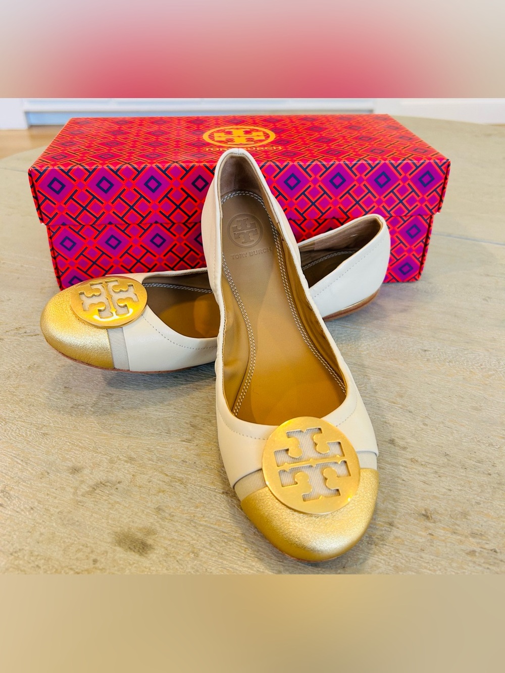 Tory Burch Minnie Cap-Toe Ballet Flat